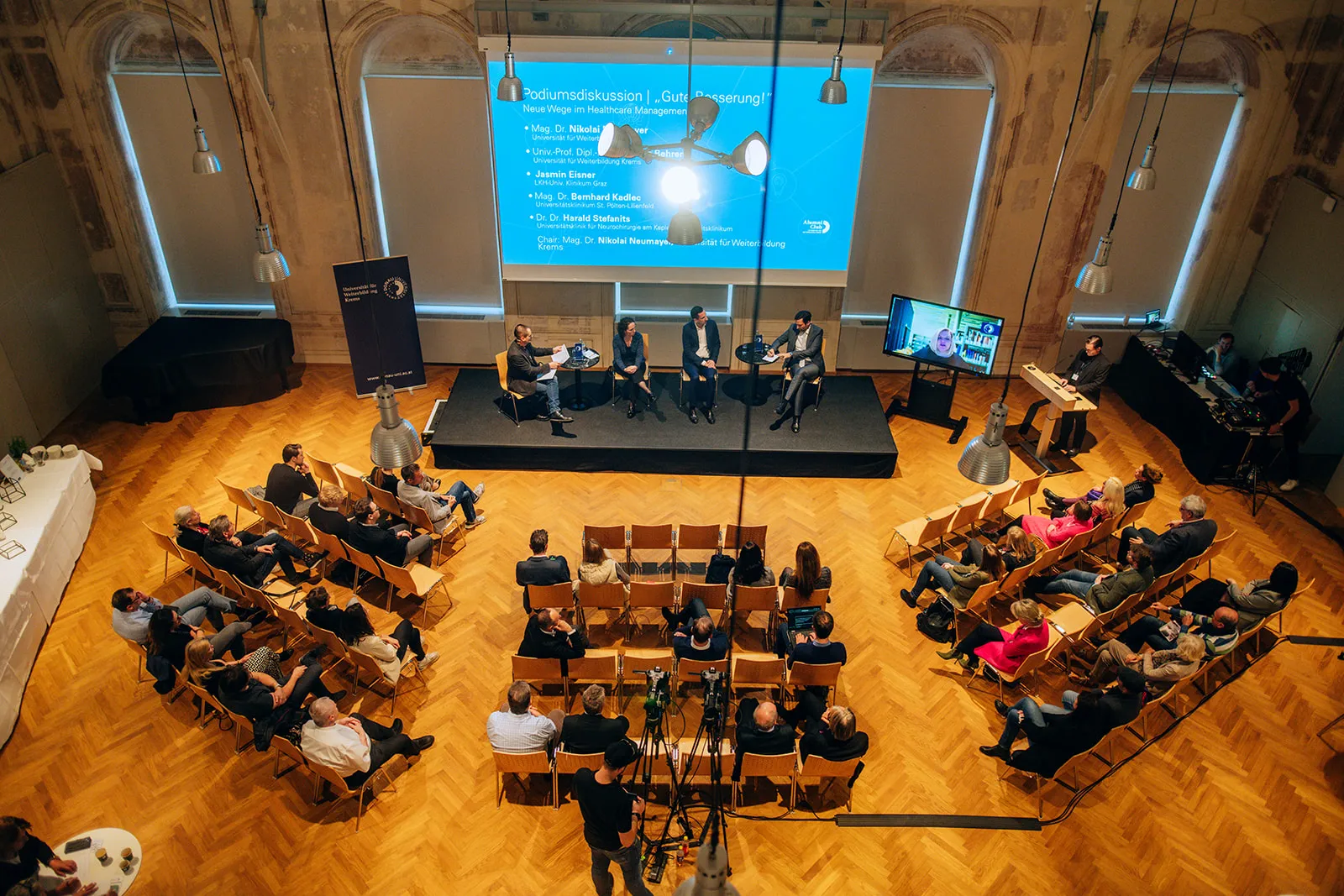 Eventfotografie Wien – Abendveranstaltung zur blauen Stunde, fotografiert von Walter Skokanitsch
